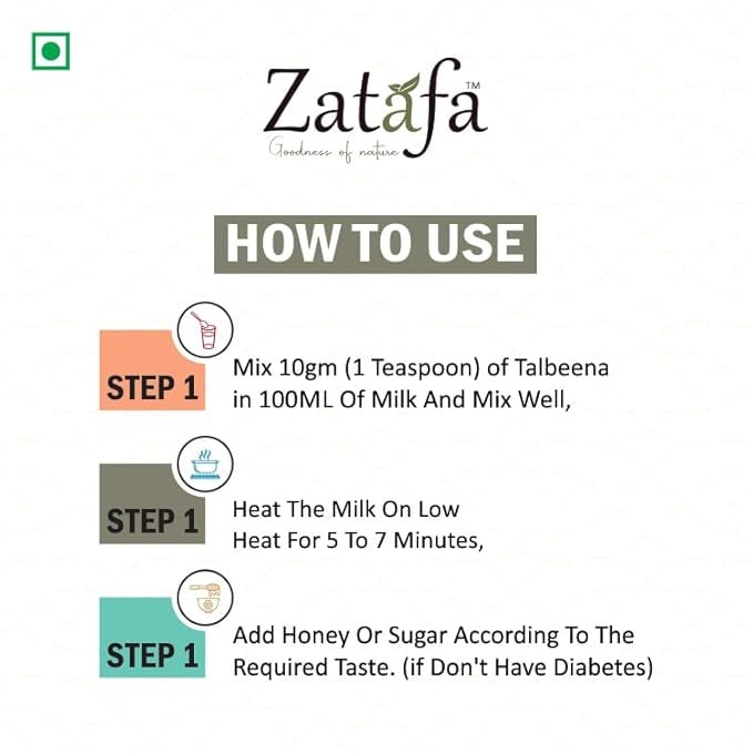 ZATAFA Talbina with Dry Fruits - how to use
