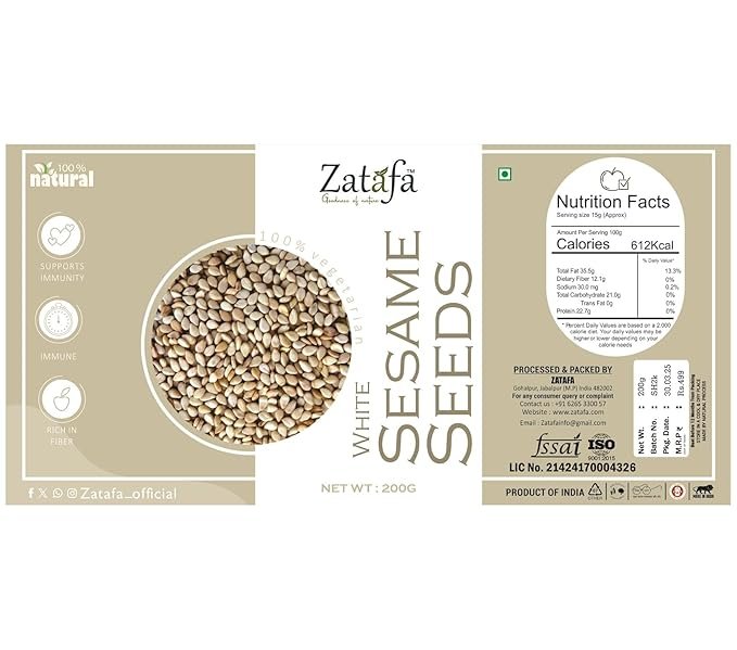 ZATAFA White Sesame Seeds